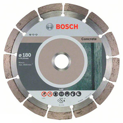 Алмазний диск Bosch по бетону 180x22,23x2x10 мм, 10 шт