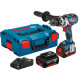 Акумуляторний ударний дриль-шурупокрут Bosch GSB 18V-110 C Professional, 2 акб GBA 18V 5.0Ah