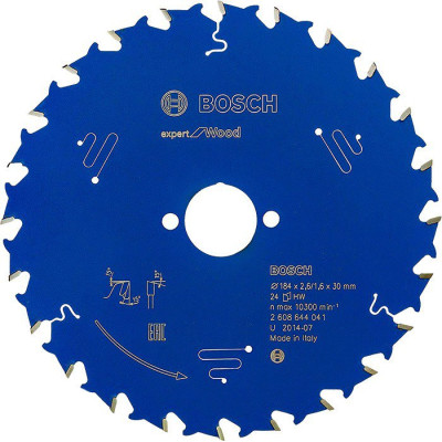 Пильный диск Bosch Expert for Wood 184×2,6×30, 24 ATB