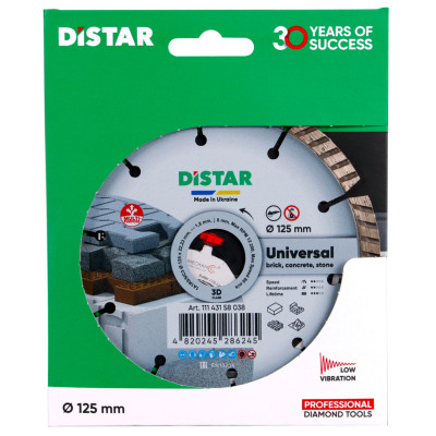 Алмазний круг Distar 1A1RSS/C3 125 Universal 125x1.8x22.23 мм