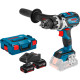 Акумуляторний ударний дриль-шуруповерт Bosch GSB 18V-110 C Professional, 2 акб GBA 18V 4 Ah та з/п GAL 18V-40 в L-Boxx 136