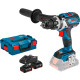 Акумуляторний дриль-шурупокрут Bosch GSR 18V-110 C Professional, 2 акб GBA 18V 4 Ah та з/п GAL 18V-40 в L-Boxx 136