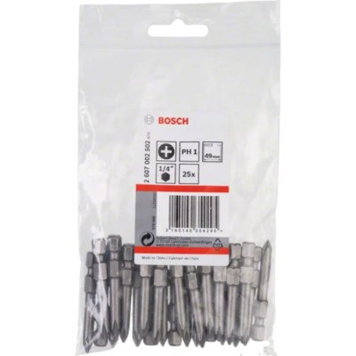 Біти Bosch Extra Hart PH1, 49 мм, 25 шт