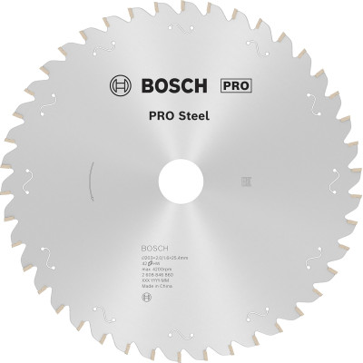 Пиляльний диск Bosch PRO Steel 203x2x25.4 мм 42 зубці