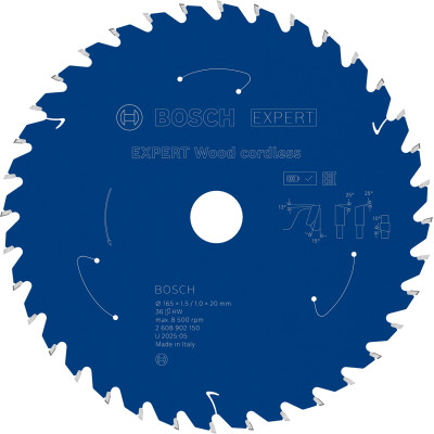 Пильный диск Bosch Expert Wood 165x1.5/1x20 мм T36
