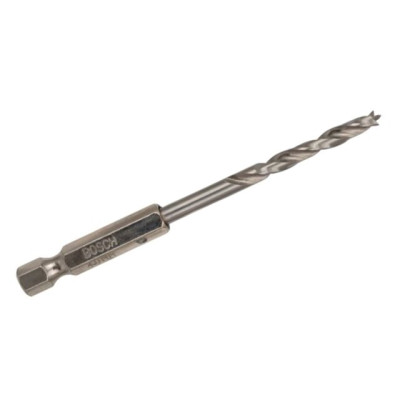 Сверло спиральное по дереву с шестигранным хвостовиком Bosch HSS 1/4'', 4х43х88 мм