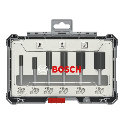 Набор пазовых фрез Bosch 6 мм, 6 шт