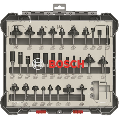 Смешанный набор фрез Bosch PRO 6 мм, 30 шт