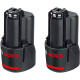 Набір з 2-х акумуляторних батарей Bosch ProGBA 12 V 3.0 Ah