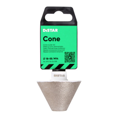 Алмазна фреза конусна Distar Cone 18-55 мм, M14 Алмазна фреза конусна Distar Cone 18-55 мм, M14