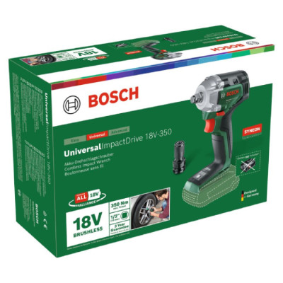 Акумуляторний ударний гайковерт Bosch UniversalImpactDrive 18V-350, з акб 2.5 Ah та з/п Акумуляторний ударний гайковерт Bosch UniversalImpactDrive 18V-350, з акб 2.5 Ah та з/п