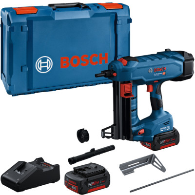 Акумуляторний цвяхозабивач Bosch Pro GNB 18V-40, з 2 акб 4 Ah та з/п GAL 18V-40, у XL-Bохх
