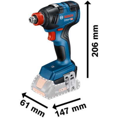 Акумуляторний ударний гайковерт Bosch Pro GDX 18V-200, з акб 4 Ah та з/п GAL 18V-40