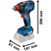 Акумуляторний ударний гайковерт Bosch Pro GDX 18V-200, з акб 4 Ah та з/п GAL 18V-40