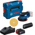 Акумуляторна ексцентрикова шліфмашина Bosch Pro GEX 18V-150-3, з акб 4 Ah та з/п GAL 18V-40, у L-Bохх 162