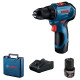 Акумуляторний безщітковий шурупокрут Bosch GSR 12V-30 Professional, 2 акб GBA 12V 2 Ah, з/п GAL 12V-40