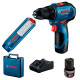 Акумуляторний безщітковий шурупокрут Bosch GSR 12V-30 Professional, 2 акб 2 Ah, ліхтар GLI 12V-300