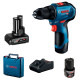 Акумуляторний безщітковий шурупокрут Bosch GSR 12V-30 Professional, 2 акб 2 Ah та 6 Ah