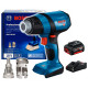 Акумуляторний технічний фен Bosch Professional GHG 18V-50 з 1 акб GBA 18V 4.0Ah, з/п GAL 18V-40, 2 насадками в картоні