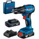 Акумуляторний ударний дриль-шуруповерт Bosch GSB 185-LI Professional, 2 акб GBA 18V 2.0Ah, з/в GAL 18V-20 у чемодані