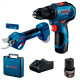 Акумуляторний шурупокрут Bosch GSR 12V-30 Professional, із садовими ножицями Bosch Pro Pruner Professional, 2 акб GBA 12V 2 Ah, з/у GAL 12V-40