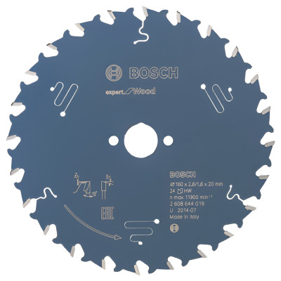 Пильный диск Bosch Expert for Wood 160×20×2.6, 24 АТВ