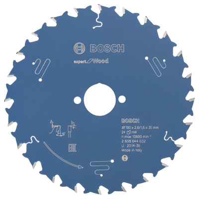 Пильный диск Bosch Expert for Wood 180×30×2.6, 24 АТВ