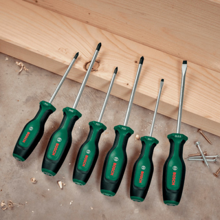 Набор отверток Bosch SL/PH/PZ, 6 шт