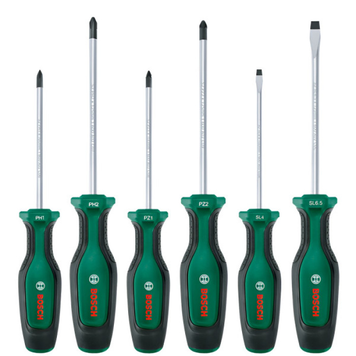 Набор отверток Bosch SL/PH/PZ, 6 шт