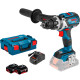 Акумуляторний шурупокрут Bosch GSR 18V-110 C Professional, 2 акб GBA 18V 5 Ah, з/п GAL 1880 CV в L-Boxx 136