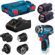 Безщітковий акумуляторний дриль-шурупокрут Bosch Professional GSR 12V-35 FC із 4 адаптерами в L-Boxx 102 із 2 акб GBA 12V 3.0Ah та з/п GAL 12V-40